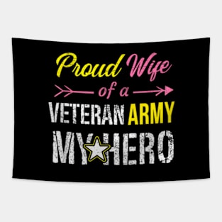 Proud Wife Of A Us Veteran Army Tapestry