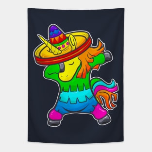 Cinco de Mayo Dabbing Pinata Unicorn Mexican Mexico Tapestry