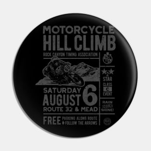 Motorcycle Hill Climb Poster Tee Pin