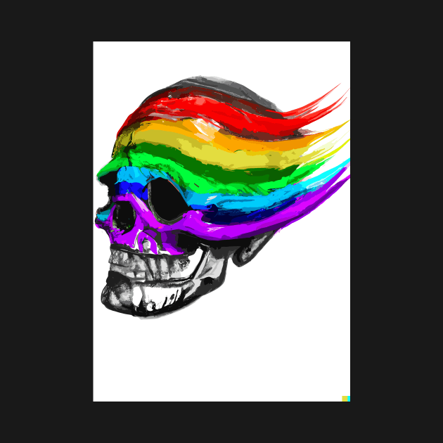 Rainbow Skull by maxcode