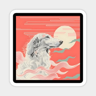 Borzoi in 80's Magnet