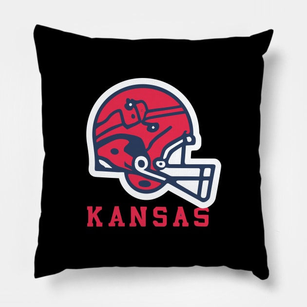 Kansas Football Team Helmet Pillow by Coolthings