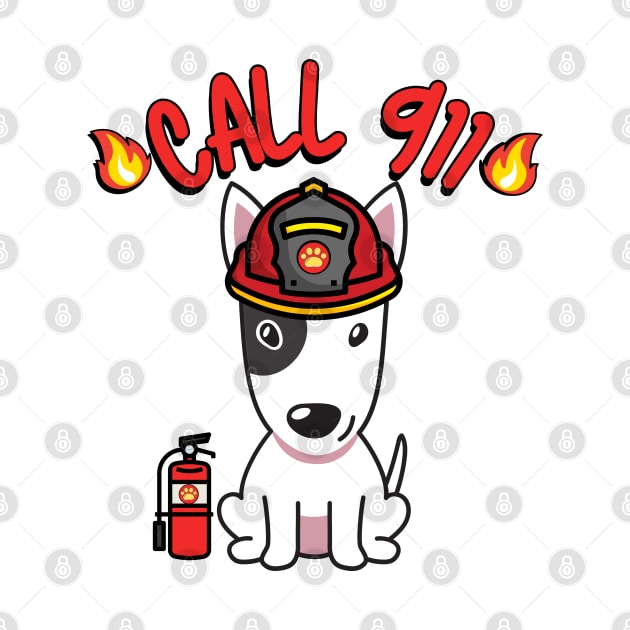 Firefighter Bull Terrier by Pet Station