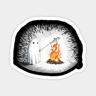 Halloween ghost fire cooking Magnet