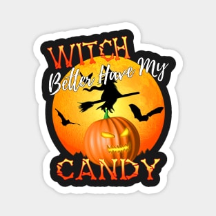 Witch Better Have My Candy Funny Halloween Magnet