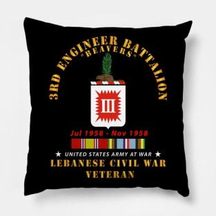 COA - 3rd Engineer Bn - Lebanon Civil  War w AFEM SVC Pillow