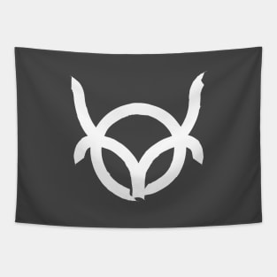 Taurus and Aries Double Zodiac Horoscope Signs (White) Tapestry