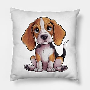 Cute Beagle Puppy Pillow