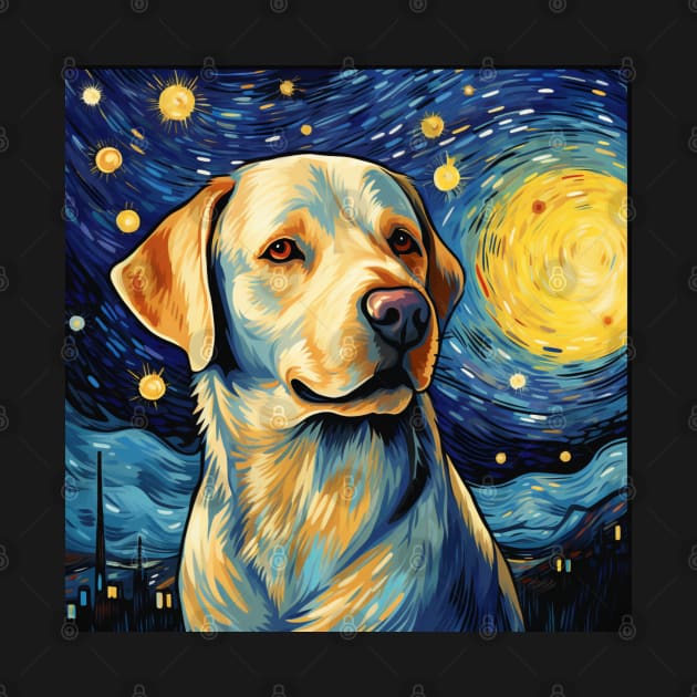 Golden Labrador Retriever Night by NatashaCuteShop