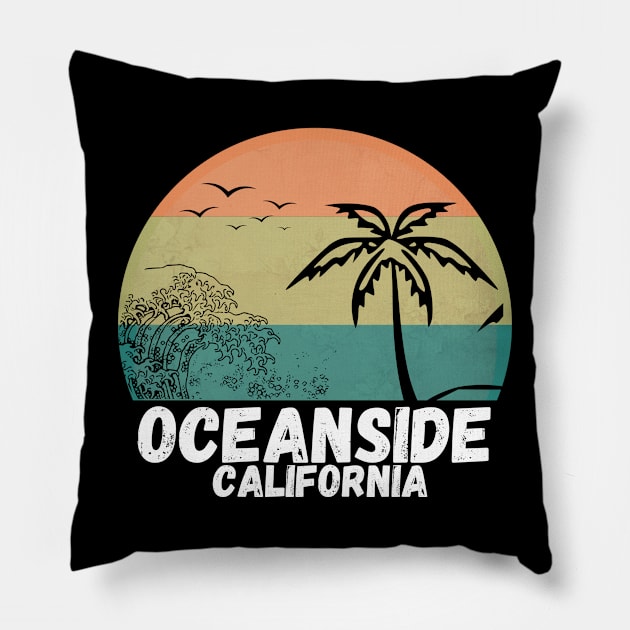 Oceanside California Pillow by Shirt Tube