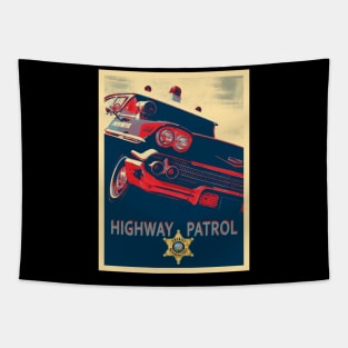 highway patrol - police car Tapestry
