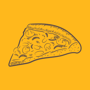 Mushroom Pizza Sketch T-Shirt