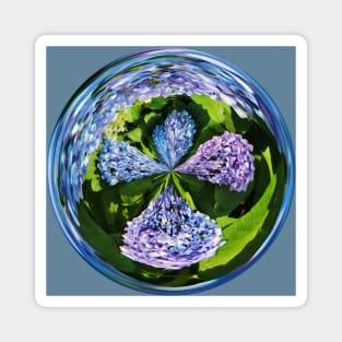 Hydrangea Cross Magnet