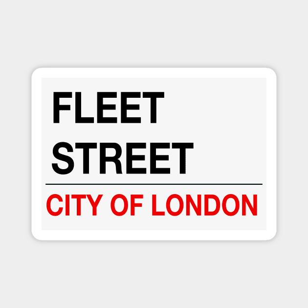 Fleet Street - Sweeney Todd London Magnet by byebyesally