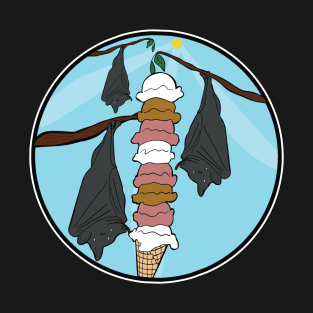 The Trio of Bats and the Tower of Ice Cream T-Shirt