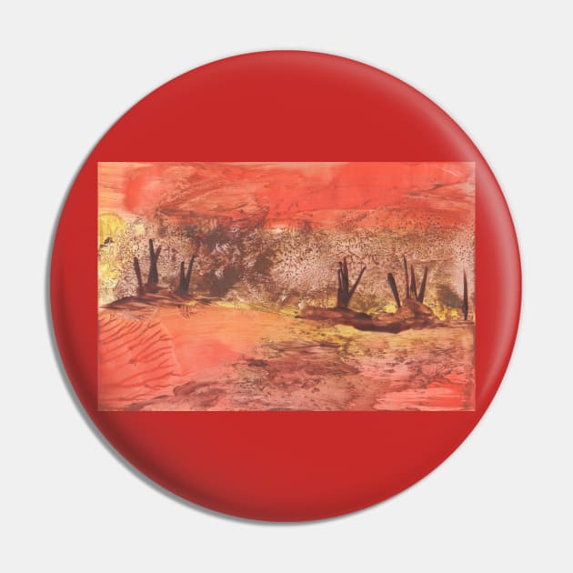 Autumn landscape, nature. Encaustic wax art. Painting drawing Pin by grafinya