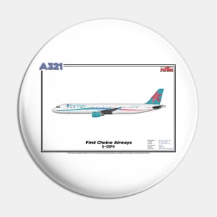 Airbus A321 - First Choice Airways (Art Print) Pin