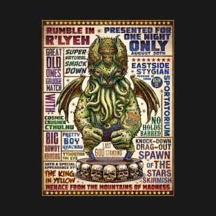 Rumble in R'lyeh Poster T-Shirt