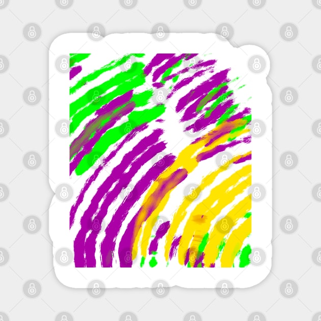 Mardi Gras Abstract Magnet by Stephanie Kennedy 