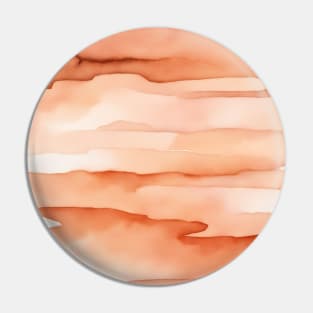 Peach Fuzz Monochrome Watercolor Art Pin