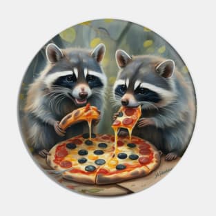 Raccoon funny gift raccoon eating pizza gift ideas Pin