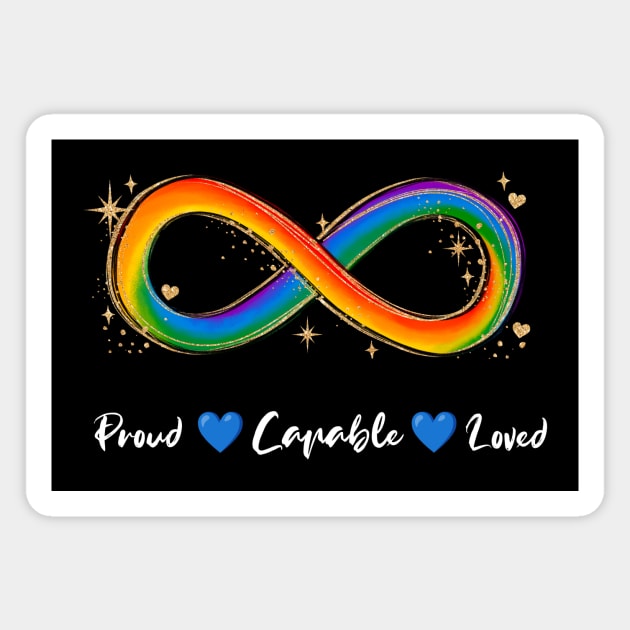 Rainbow Infinity Pride Autism Awareness Love Symbol design Poster