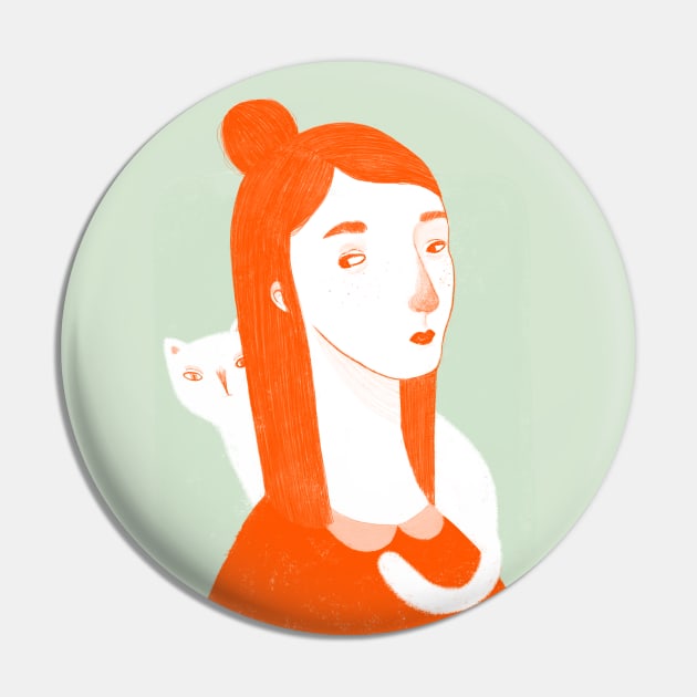 Lady with a Cat Pin by claudiamaestriny