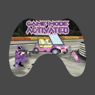 Game Mode Activated Pink race track T-Shirt