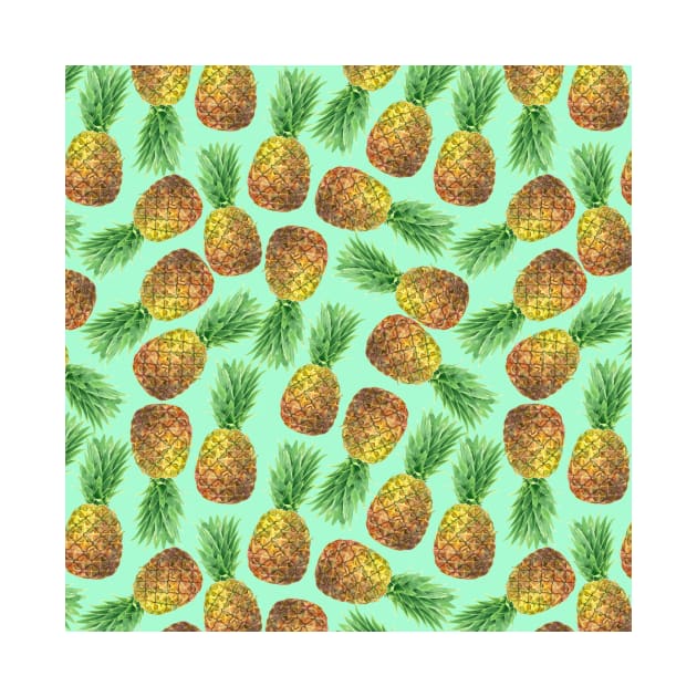 Pineapples watercolor 2 by katerinamk