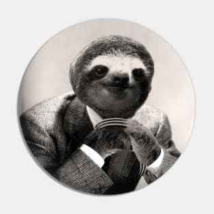 Gentleman Sloth #3 - Print / Home Decor / Wall Art / Poster / Gift / Birthday / Sloth Lover Gift / Animal print Canvas Print Pin
