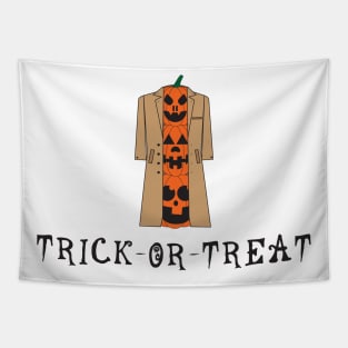 Three Pumpkins In A Trench Coat Tapestry