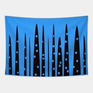 Abstract Stone Age Skyscrapers Skyline Tapestry