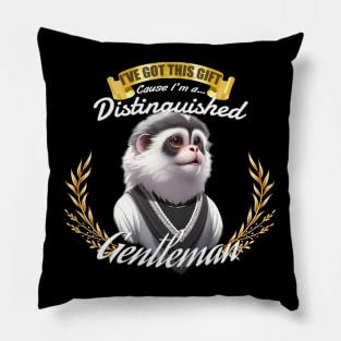 The Distinguished Marmoset Gentleman Pillow