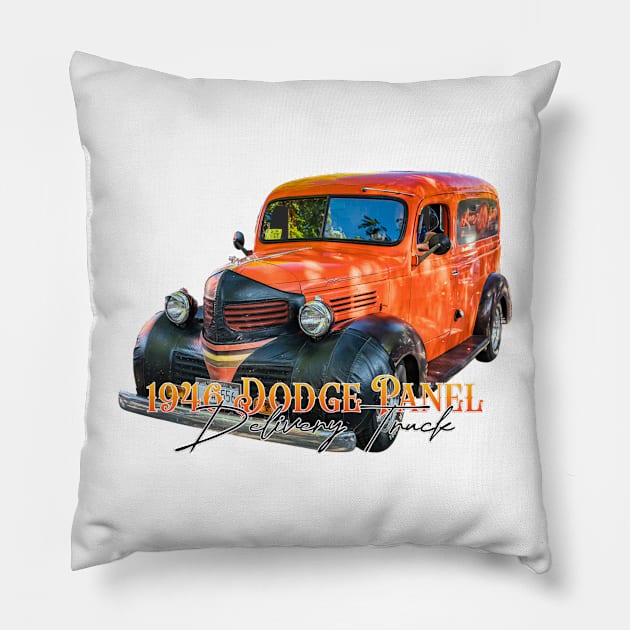 1946 Dodge Panel Delivery Truck Pillow by Gestalt Imagery