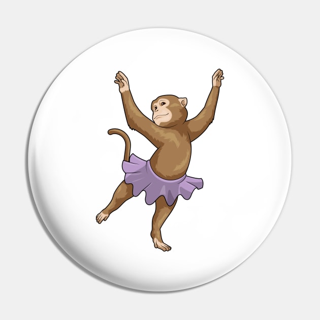 Monkey Ballerina Ballet Dance Pin by Markus Schnabel