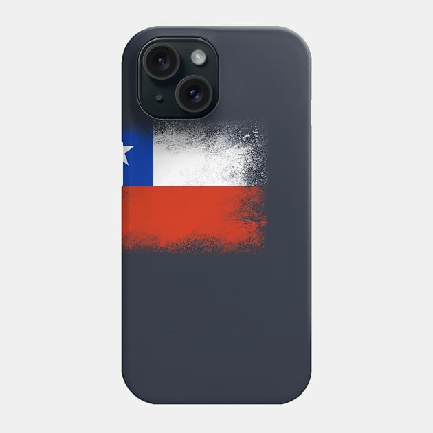 Chile flag isolated Phone Case by psychoshadow