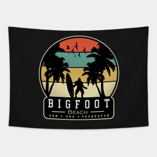 Bigfoot Beach - Sand, Sun, Sasquatch Tapestry