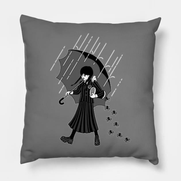 Spooky girl Pillow by paulagarcia