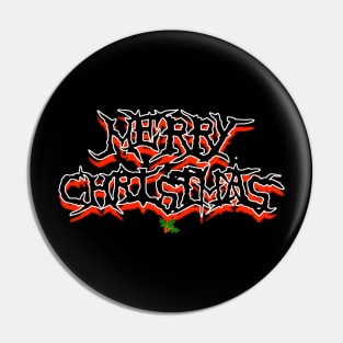 Merry Christmas (Black Metal) Pin