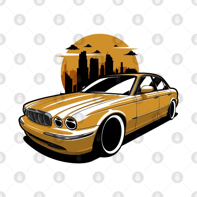 Yellow Orange XJ X350 City Skyline by KaroCars