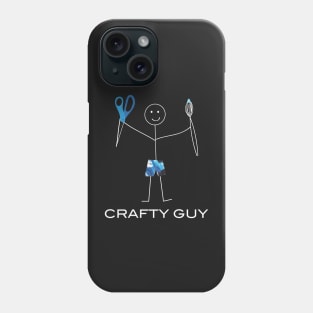 Funny Mens Crafty Guy Illustrated Phone Case