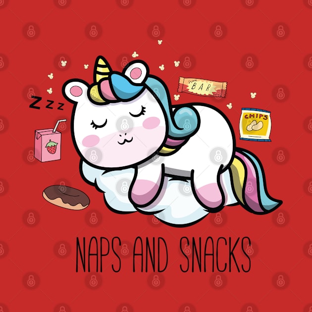 Cute Unicorn Naps and Snacks by Full Moon