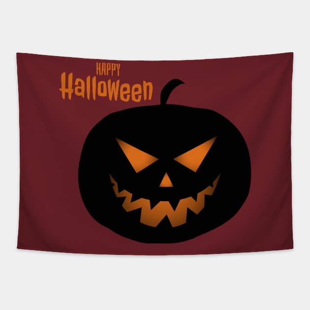 Jack-o-Lantern Tapestry by Josy