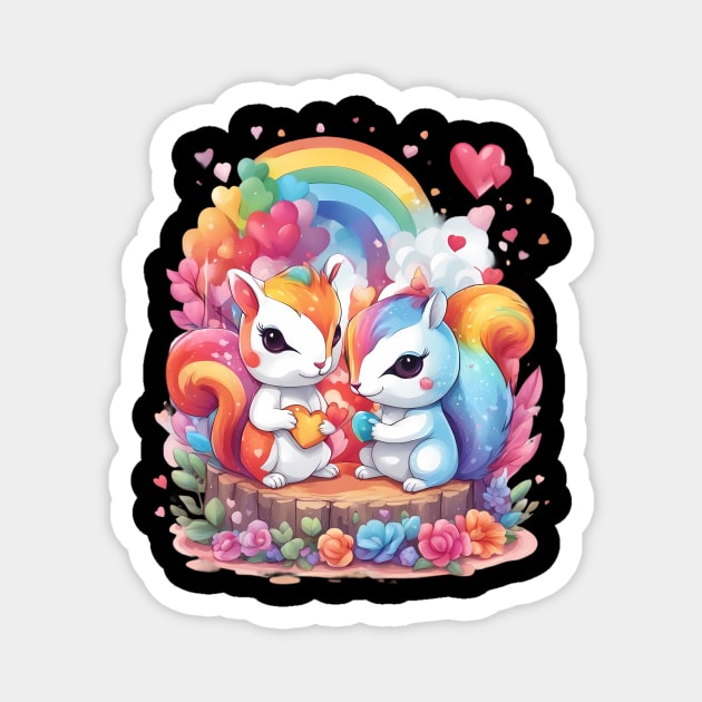Loving You Squirrel Magnet by animegirlnft