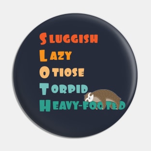 funny sloth definition and meaning Pin