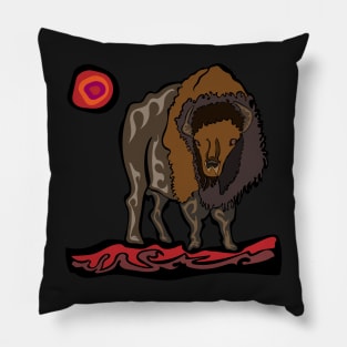 Buffalo Teaching of Respect Manaajiiwewin Ojibwe WAWEZHI CANADA Pillow