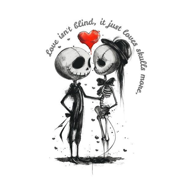 Skull love, Skull wedding, Skull Lover T-shirt 07 by ToddT
