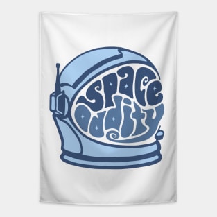 Space Oddity Astronaut Helmet Word Art Tapestry