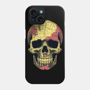 Skull with map Phone Case