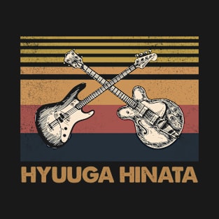 Retro Design Hinata Proud Name Guitars Anime T-Shirt